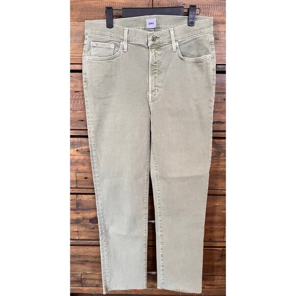 NWT EDWIN BREE High Rise Crop Women's Jeans in Sage Green Sz 31 - Picture 1 of 11